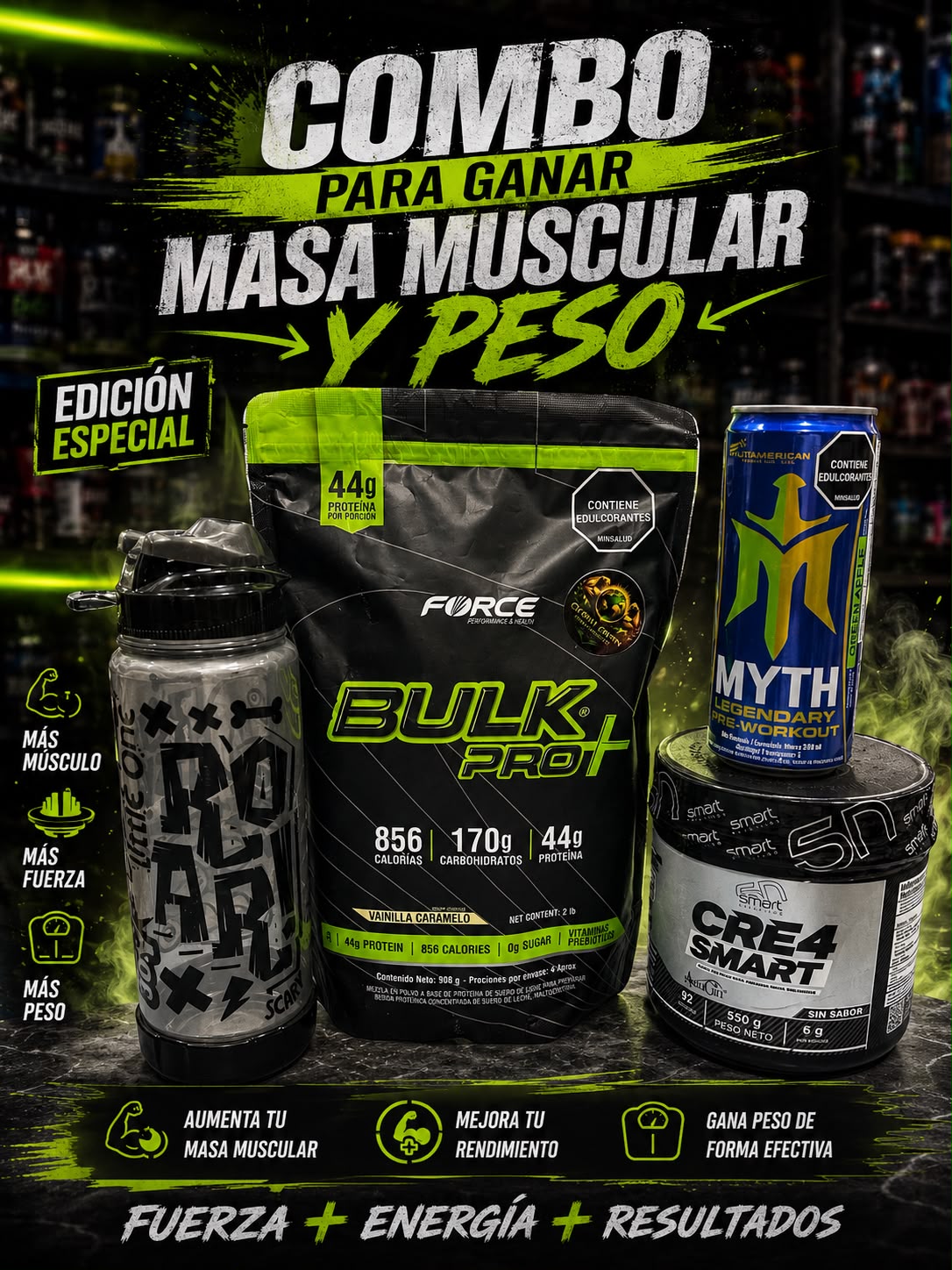 Combo Masa Muscular y Peso