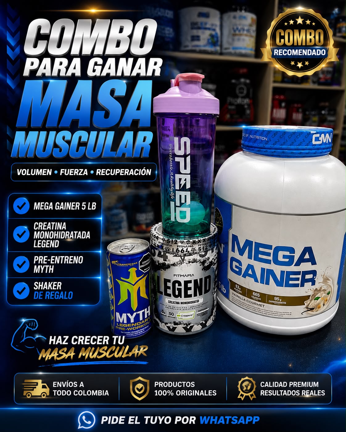 Combo Mega Gainer 5LB