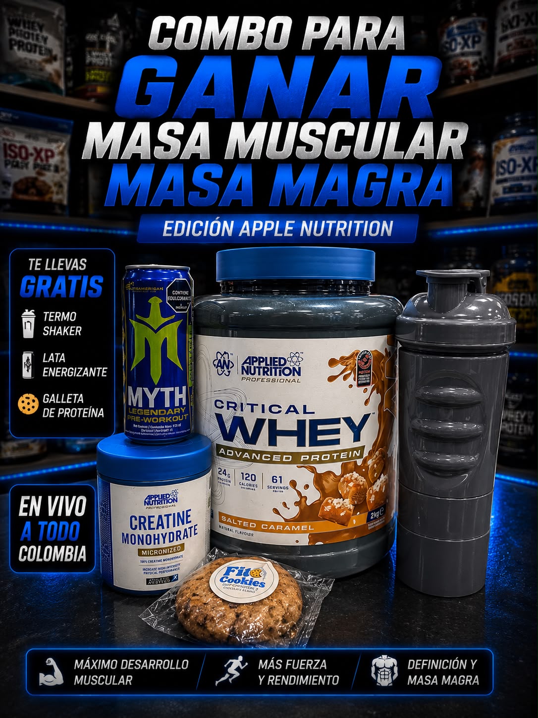 Combo Critical Whey Caramelo