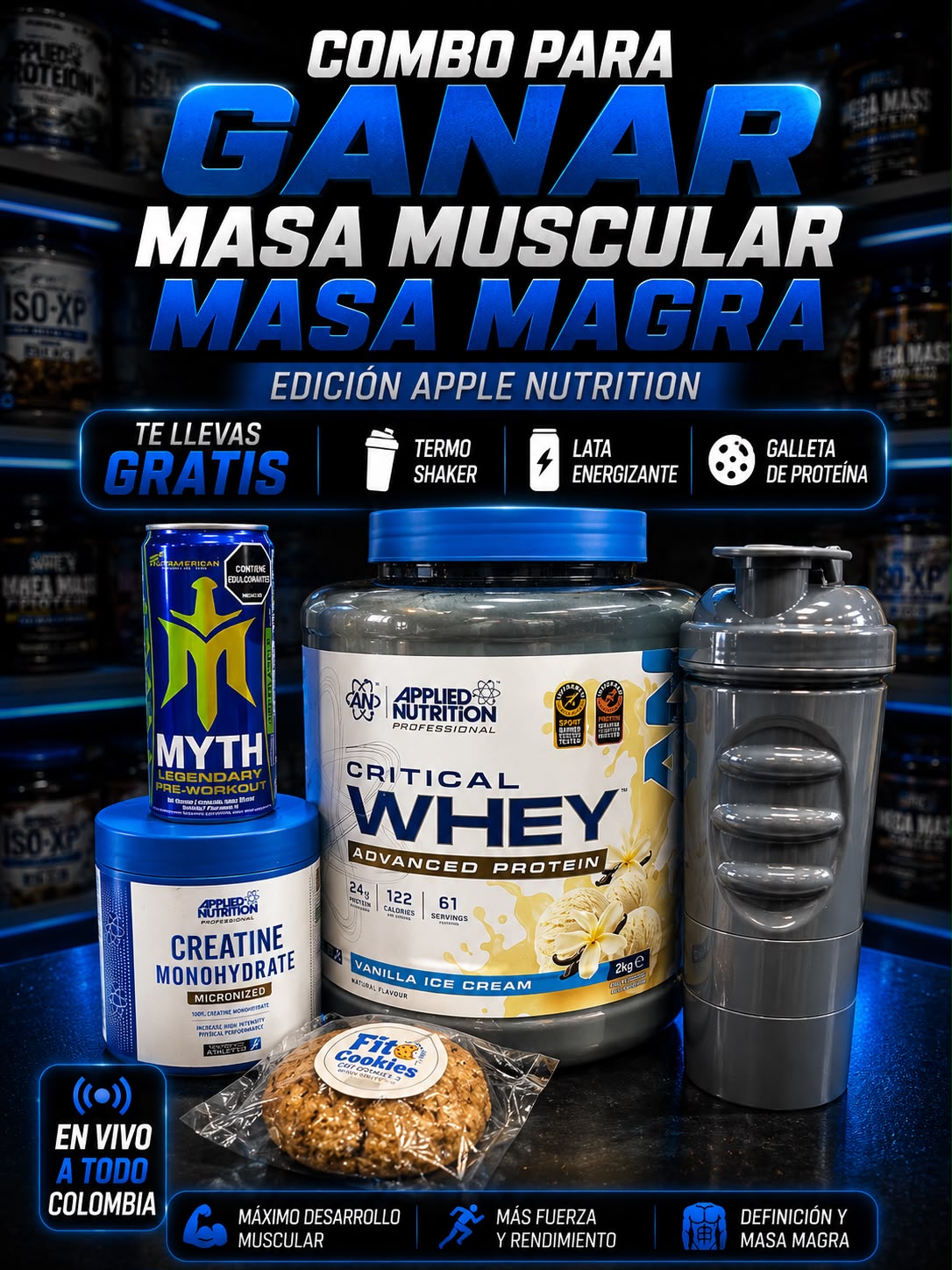 Combo Critical Whey Vainilla