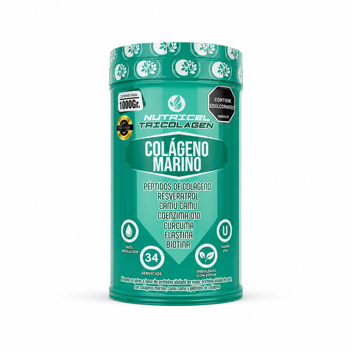 Nutricel Tricolagen Colágeno Marino 1000 g – Uva