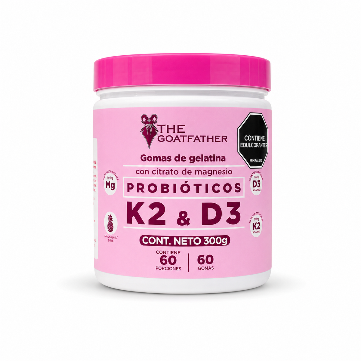 The Goatfather Probióticos K2 & D3 con Citrato de Magnesio – 60 gomas