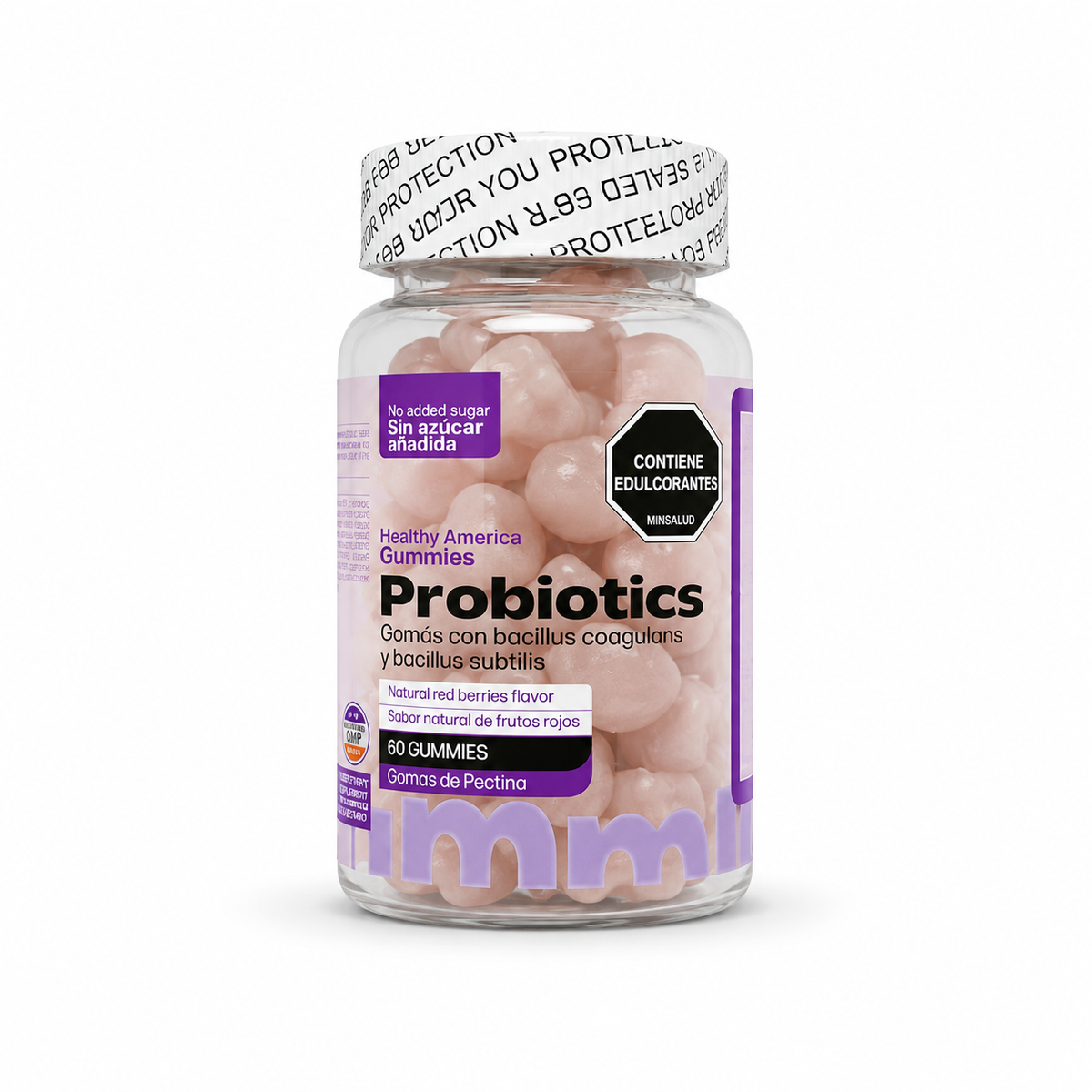 Healthy America Probiotics – 60 gummies de pectina