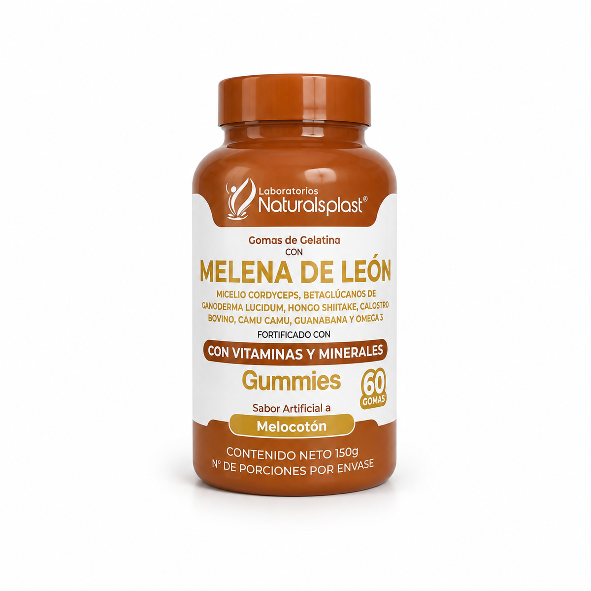 Naturalsplast Melena de León con Hongos Funcionales – 60 gomas