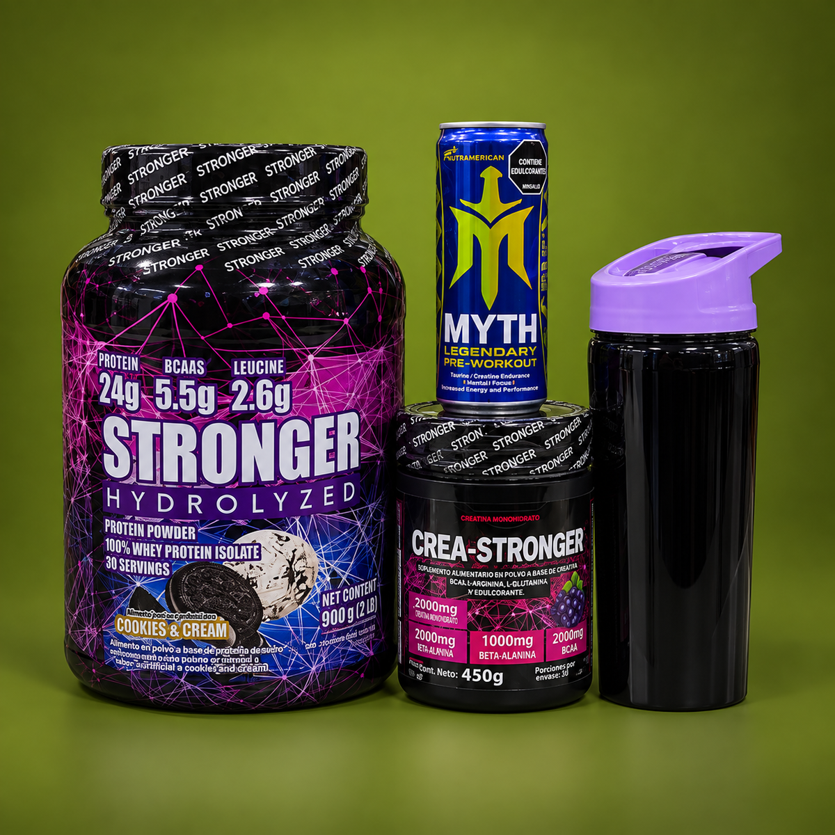 Combo Masa Muscular y Definición · Stronger Hydrolyzed