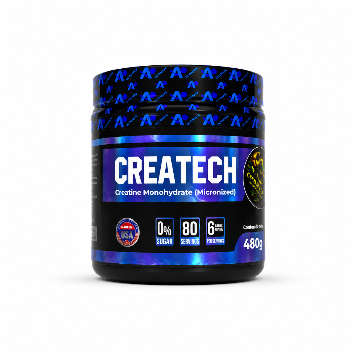 Creatina Monohidratada Micronizada Createch Ultrateck 480 g